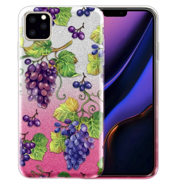 FINCIBO Pink Gradient Glitter Case Sparkle Bling TPU Cover ...