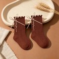 thumbnail image 3 of RFQWOVSR Baby Girls' Ruffle Bow Knee High Socks with Non-Slip Design, 3 of 5