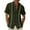 CJ17-Army Green, variant on Frontaley Men Shirts, Men's Cuba Guayabera Button Front Shirt, Striped Printed Short Sleeves Summer Shirts For Men Pink 4XL