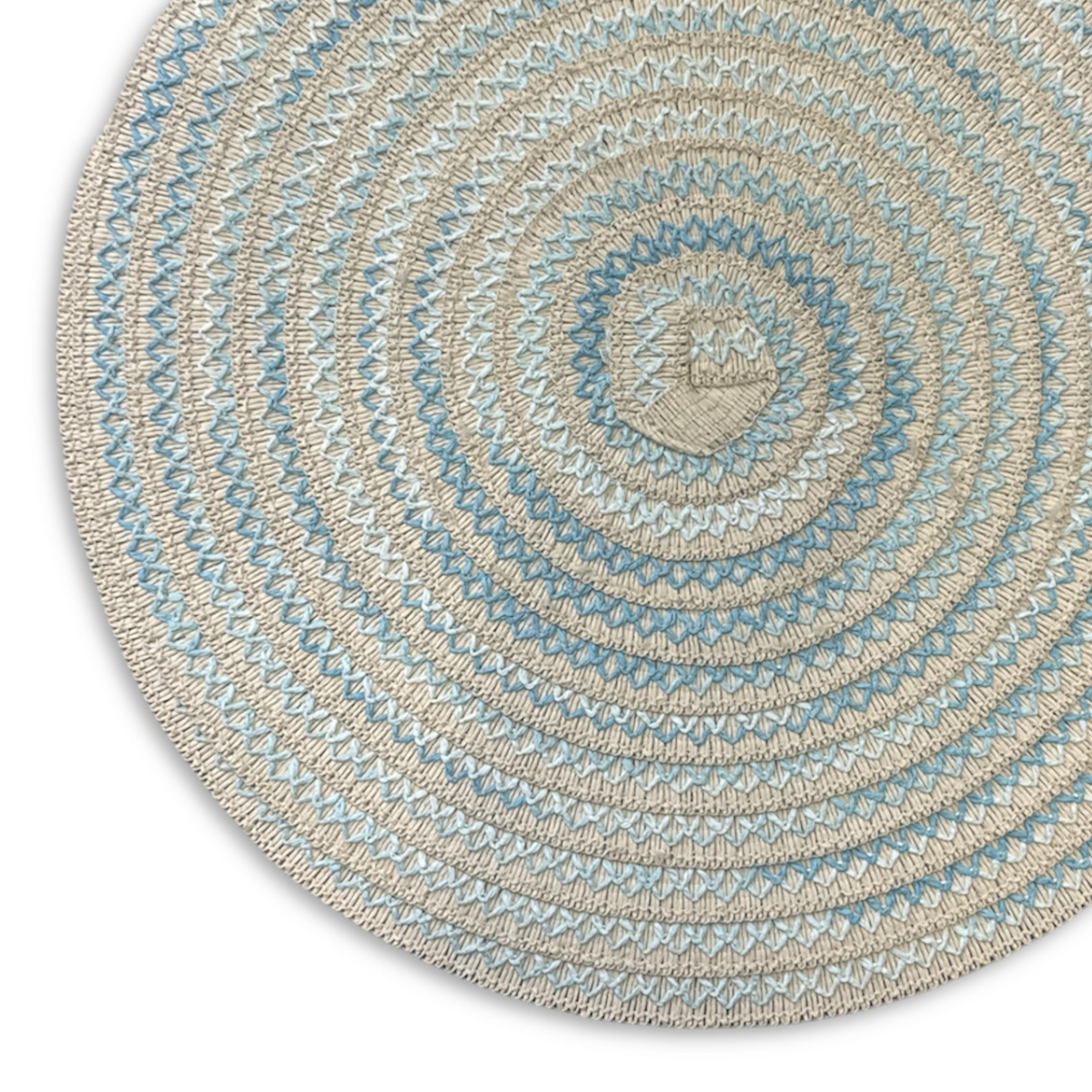 Dainty Home Set of 4 Placemats | Elegant and Durable | 15x15 in Round Woven Non-Slip Washable Place Mats | Tear-Resistant Heat | Resistant Placemats