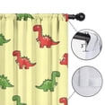 thumbnail image 4 of Blackout Kids Curtains,Yellow Cartoon Dinosaurs Pattern Childrens Insulated Curtains Set Of 2,Bedroom Essentials,Toddler Room Decor 42"x84", 4 of 5