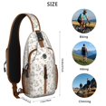 thumbnail image 2 of Romantic Floral Sling Bag with Sunflower and Daisy Pattern, Lightweight Durable Crossbody Backpack, Adjustable Strap, Multiple Compartments for Travel, Gym, Outdoor Use, 2 of 4