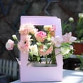 thumbnail image 5 of Zhuge Cajas de regalo, bolsas de embalaje, cestas de flores de papel para llevar a mano, cajas para arreglos florales, cajas para arreglos florales, cajas para flores plegables (beige), 5 of 5