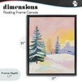 thumbnail image 4 of Stupell Industries Modern Winter Forest Snowscape in Pastels Black Floating Frame Canvas Art, 17 x 21, by The Prints Vibe, 4 of 8