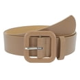 thumbnail image 2 of HAJWOH Women's Wide Leather Belt with Square Buckle, High Waist Belts for Dress Jeans Pants, 2 of 5