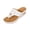 White, variant on GERsome Wedge Sandals for Women Open Toe Slip-On Summer Beach Thong Sandals Comfort Walking Flip-Flops, Black Size 5.5