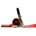 thumbnail image 4 of 2" x 11 Ft 3-Point Ratchet Strap w/Wire Hooks For Auto Hauling | RED, 4 of 5