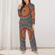 thumbnail image 2 of Balery Mandala Conjunto de Pijama con Estampado para Mujer, Conjunto de Dos Piezas con Manga Larga, Ropa de Dormir Suave con Bolsillos, Pijamas Cómodos-Large, 2 of 7