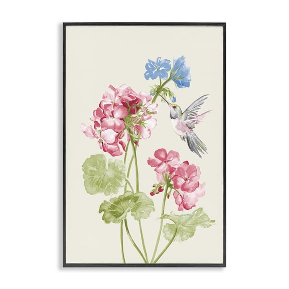 Stupell Industries French Country Geraniums In Bloom Black Framed Giclee Art, 12 x 18, by Patricia Pinto