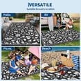 thumbnail image 6 of Garvee 8'x10' Outdoor Rug Waterproof Floral Camping Carpet, Reversible Plastic Straw Rug Outdoor Rug for Patio RV Balcony Backyard, Black, 6 of 6