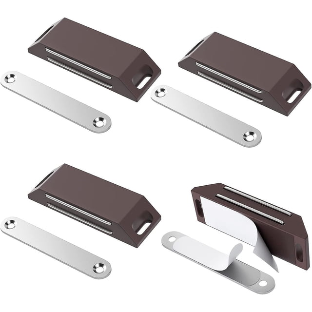 Pack Of 4 Self-adhesive Door Magnetic Catch No Drilling Magnets For Cupboard Doors Door Magnets For Furniture Strong Magnetic Closure Cabinet Magnets