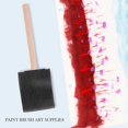 thumbnail image 3 of Juego de 40 pinceles de esponja de espuma shaofei con mango de madera para pintar color negro, 3 of 5