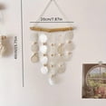 thumbnail image 2 of Boho Natural Shell Wind Chime, Capiz Shells Hanging Decor for Windows Weddings, Coastal Wall Art for Home Bedroom Patio, Housewarming Gift Ready to Hang, 2 of 11