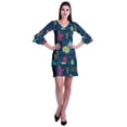 thumbnail image 2 of Moomaya Robe Courte Imprimée pour Femmes, Manches Évasées, Coupe Droite, Robes pour Femmes, Vêtements d'Été Décontractés, 2 of 6