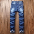 thumbnail image 5 of Hpapadks Jeans for Men Summer Loose Straight Leg Casual Pocket Ripped Denim Trousers Mens Jeans Blue XXXL, 5 of 7