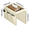 thumbnail image 4 of Sofa Armrest Organizer with 5 Pockets | Universal Couch Chair & Bedside Storage Caddy for Remote Phone Tablet Books | Gray or Beige, 4 of 7