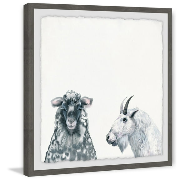 Black and White Duo Framed Painting Print