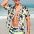 thumbnail image 5 of Lsque Hawaiian Style pattern Hawaiian Shirt for Men, Unisex Summer Beach Casual Short Sleeve Button Down Shirts-3X-Large, 5 of 9