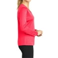 thumbnail image 3 of Mafoose Women's Long Sleeve Competitor V-Neck Tee Hot Coral Medium, 3 of 5