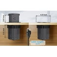 thumbnail image 4 of Automatic Pop Up Outlet, 4.33 inch Pop Up Outlet for Countertop with 15W Wireless Charger 3 AC Plug 1 USB-A 1 USB-C Hidden Outlet 5 FT Cord for for Kitchen/Home/Office (Grey), 4 of 7