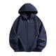 thumbnail image 2 of Dolkfu Sudadera con capucha de manga raglán para hombre, sudadera de gran tamaño de color sólido, ropa de calle masculina. XL, 2 of 4