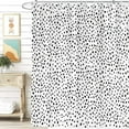 thumbnail image 3 of Black Polka dot Shower Curtain, Small Cute Trendy Design White Classic Fabric Decor Bath Curtains, Waterproof Polyester Bathtub Bathroom Accessories with Hooks, 36x72 inches, 3 of 3