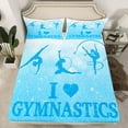 thumbnail image 2 of Castle Fairy Teens Gymnastics Girl 4-Piece Full Size Sheets,Sparkling Sequin Bed Sheets,Dance Theme Lightweight Sheet Sets,Luxury Bedroom Decor, 2 of 7