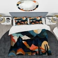 thumbnail image 2 of Designart "Perspectives of Mid Century III" Modern Midcentury Bedding Covert Set - Abstract Midcentury Blue Abstract Bed Set With 1 Sham, 2 of 6