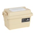 thumbnail image 1 of 1 caja de almacenamiento para acampar, contenedor de pañuelos de escritorio, cubo de artículos diversos de 1 l, color caqui, 1 of 3