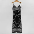 thumbnail image 5 of Black Paisley Bandana Pattern Sleeveless Dress Loose Women's Dress Dresses Luxury Evening Dresses, 5 of 9