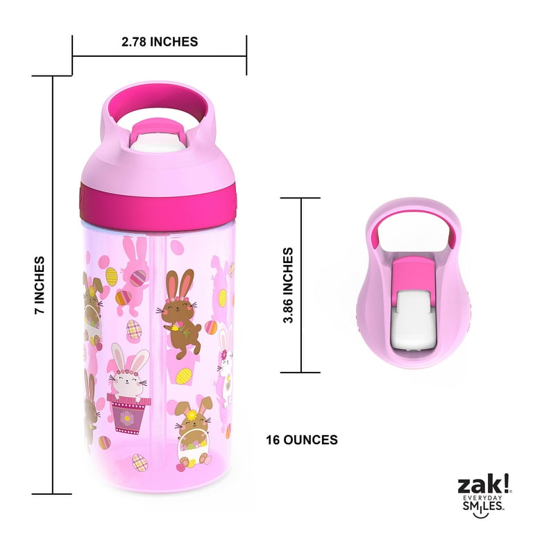 Zefal Little Z Girl 12oz Water Bottle with Cage, White/Pink