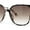 Grey Tortoise - Brown, variant on Womens Oversized 90s Fashion Thin Plastic Horn Rim Sunglasses Black - Smoke
