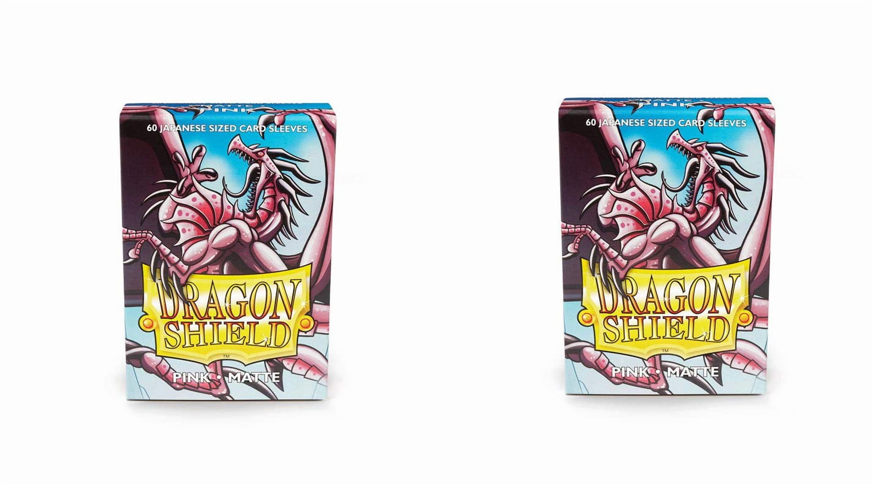 2 Packs Dragon Shield Matte Mini Japanese Pink 60 ct Card Sleeves Value Bundle!