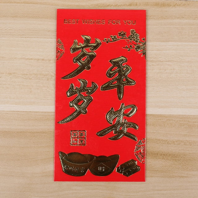 6 Pcs Enveloppes Rouges Traditionnelles Chinoises Paquet Rouge Hong Bao Lucky Money pour Nouvel An 2020