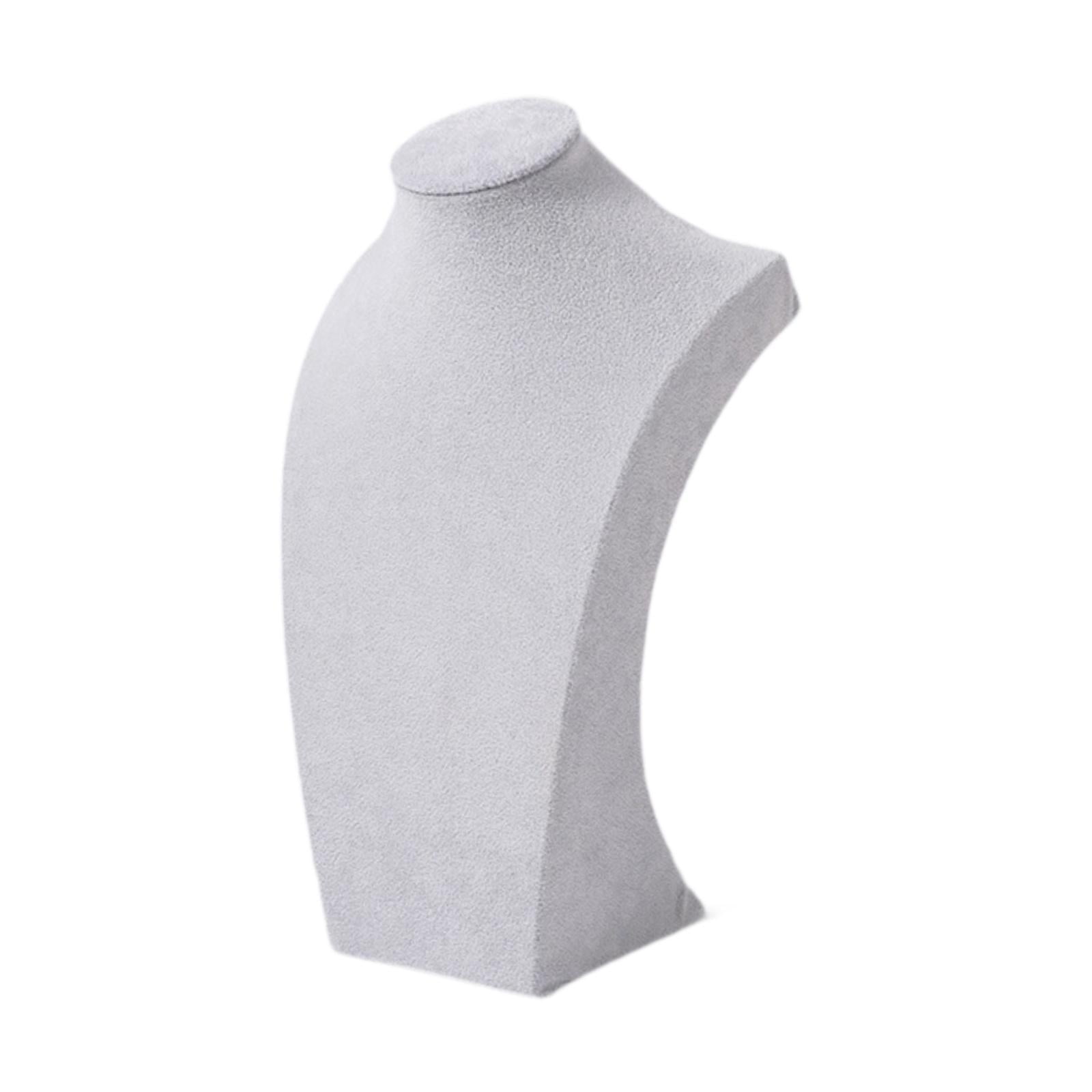 Milageto Necklace Display Stand Display Necklace Mannequin for Business Selling Gray 30cm Height