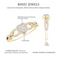 thumbnail image 6 of Rosec Jewels Lab Created Diamond Heart Engagement Ring with Halo, EF-VS Grade - Ready to Gift, 14K Yellow Gold, US 4.50, 6 of 9