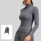 thumbnail image 5 of Tops de Cuello Alto para las Mujeres Respirable Running Fitness Yoga Top de Manga Larga, Pantalones Cortos Y Set Superior para las Mujeres Que Coinciden con Ropa Deportiva, 5 of 8