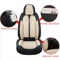 thumbnail image 6 of Tuqiang Car Seat Covers Leather Set for Mercedes-Benz for CLK220 1999-2009 Compatible Airbag Waterproof Front Rear Cushion Protector Beige, 6 of 7