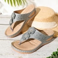 thumbnail image 7 of Wavsuf Wedge Sandals for Women Casual Summer Solid Gray Sandals Shoes Size 6, 7 of 7