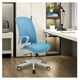 thumbnail image 2 of WDZS Adjustable Desk Chair, Ergonomic Office Computer Chair with Flip-Up Arms, 95°-125° Tilt Function, Mid-Back Mesh Swivel Office Chair for Home Office Use, Blue, 2 of 9
