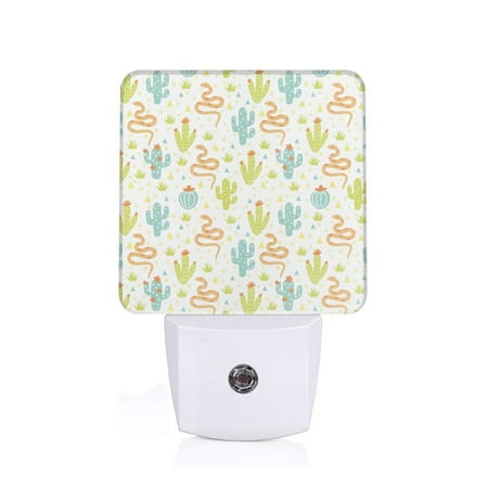 

Sigee Snake And Cactus for Night Lights Plug into Wall Dusk to Dawn Sensor Warm White Led Night Light 0.5W for Kid Hallway