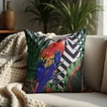 thumbnail image 3 of Throw Pillow Cover - Set of 2 Decorative Parrot Printed with Leaves Design Cushion Case for Home Decor Sofa Couch Chair Bed Patio Living Room Bedroom Car Office - 18x18 Inches, 3 of 9