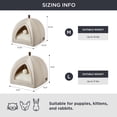 thumbnail image 4 of Cat Bed Bedsure 2 en 1 Cat Cave House, tienda de campaña con almohada, color beige, 4 of 6