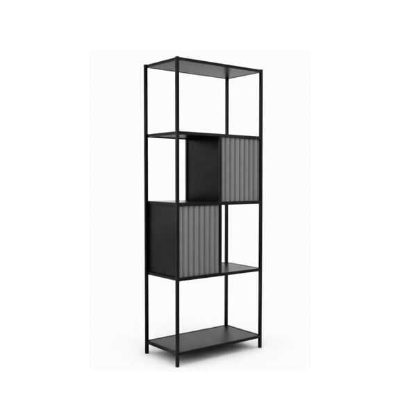 Librero Zovani Negro/Negro Kessa Muebles