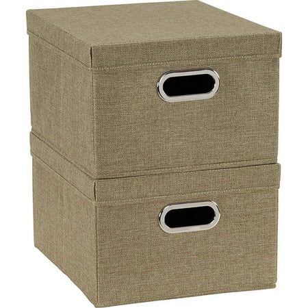UPC: 0040071117283 | HOUSEHOLD ESSENTIALS Collapsible Linen Storage Boxes  2pk  Carnation