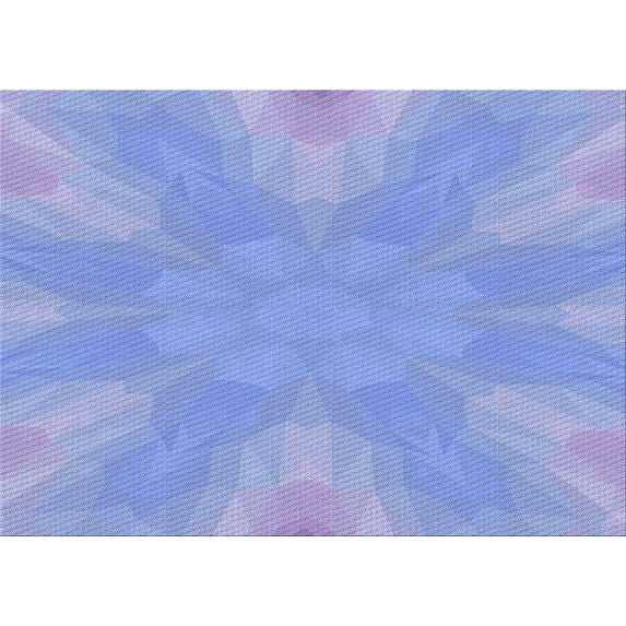 Ahgly Company Indoor Rectangle Patterned Day Sky Blue Area Rugs, 8' x 10'