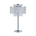 thumbnail image 1 of Benzara BM209041 Contemporary Style Table Lamp with Stalk Support & Tier Base, Silver, 1 of 1
