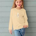 thumbnail image 5 of Girls Clothes Clearance, Girls Long Sleeve Tops Dragonfly Print Crewneck Cotton T Shirts Casual Fall Spring Graphic Basic Tees for Kids (11 Years, Beige), 5 of 5