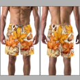 thumbnail image 3 of luoweisi Men's Beach Shorts Quick Dry Swim Trunks with Mesh Lining Thanksgiving Leaves S, 3 of 5
