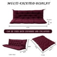 thumbnail image 5 of Outdoor Swing Cushions, Waterproof Thicken Porch Swing Cushions with Ties, 2-3 Seater Patio Swing Replacement Cushion for Backyard, Lawn and Garden（Wine red-40*47in）, 5 of 6